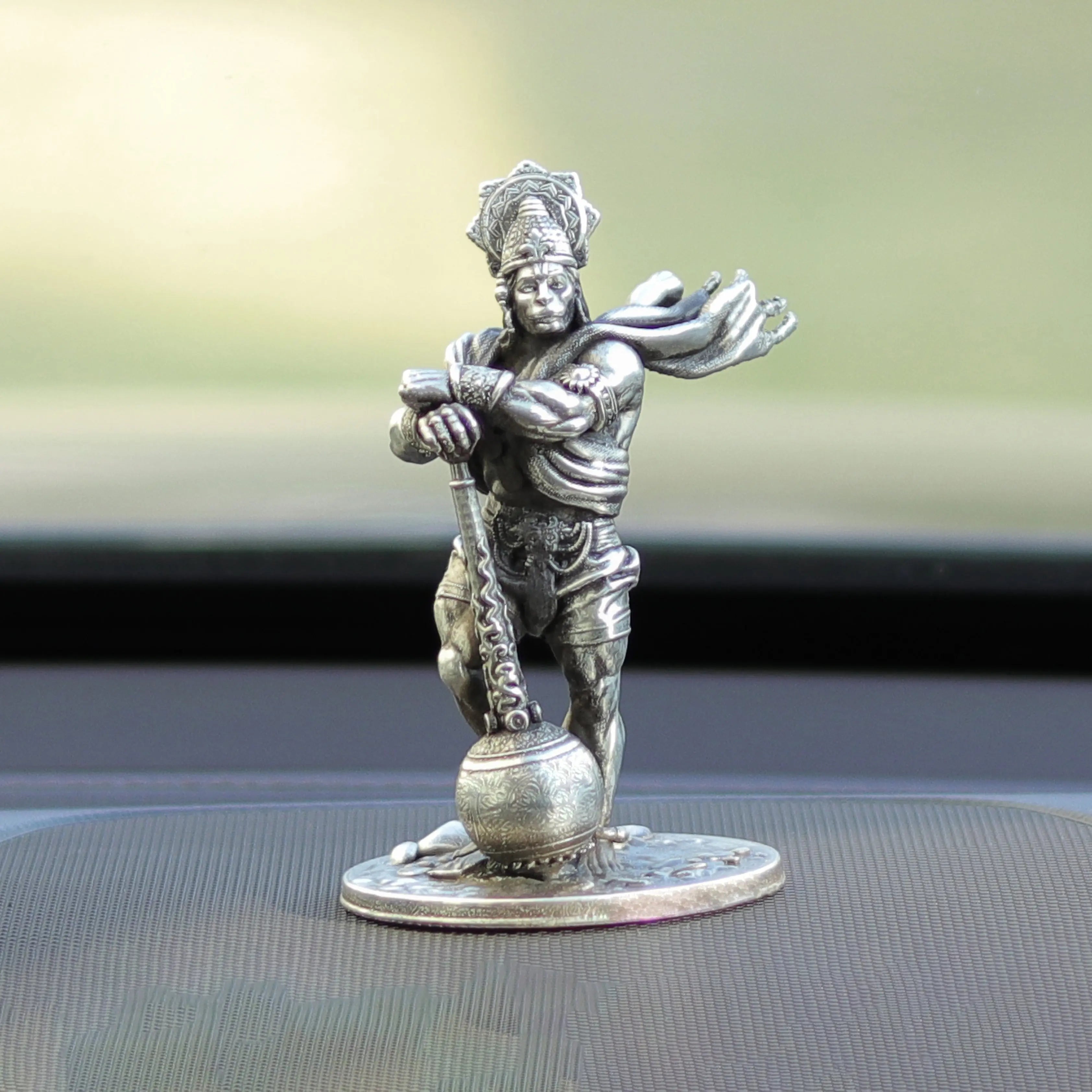 25gms Pure Silver Bahubali Hanuman Car Dashboard theartarium
